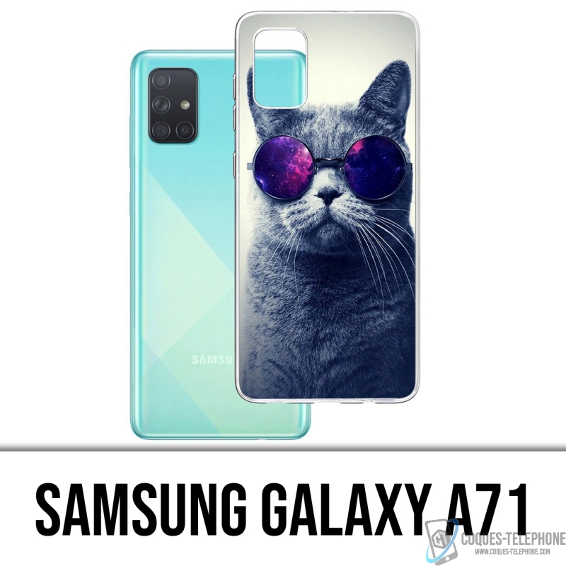 Funda Samsung Galaxy A71 - Gafas Cat Galaxy