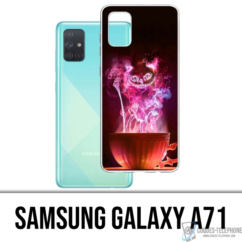 Coque Samsung Galaxy A71 - Chat Tasse Alice Au Pays Des Merveilles