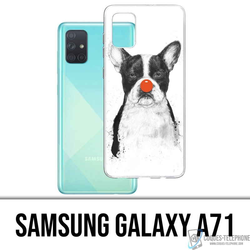 Coque Samsung Galaxy A71 - Chien Bouledogue Clown