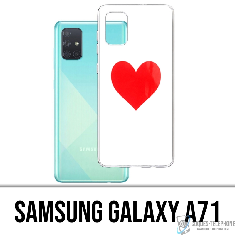 Coque Samsung Galaxy A71 - Coeur Rouge