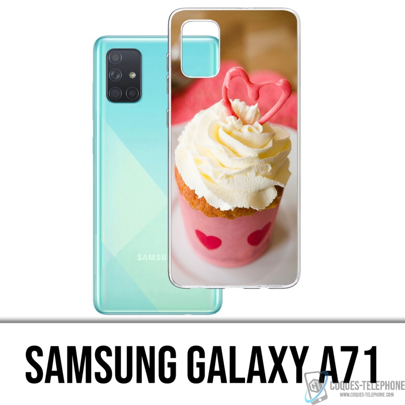 Custodia per Samsung Galaxy A71 - Cupcake rosa