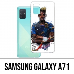 Funda Samsung Galaxy A71 - Dibujo de Pogba de fútbol de Francia