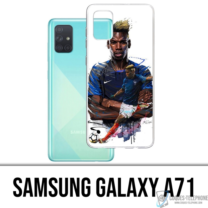 Funda Samsung Galaxy A71 - Dibujo de Pogba de fútbol de Francia