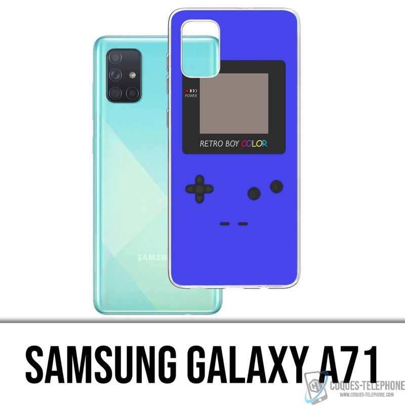 Custodia per Samsung Galaxy A71 - Game Boy Color blu
