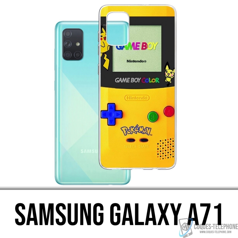Custodia per Samsung Galaxy A71 - Game Boy Color Pikachu Pokémon Giallo