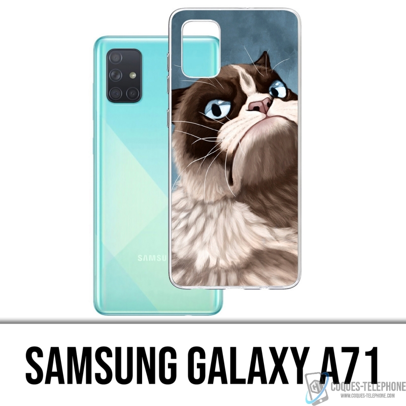 Samsung Galaxy A71 Case - Mürrische Katze