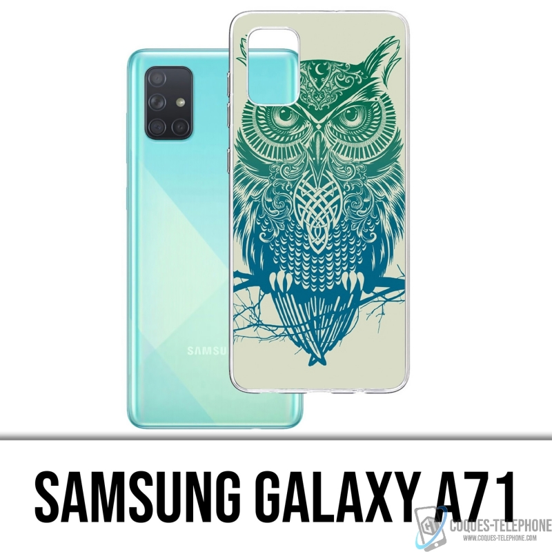 Coque Samsung Galaxy A71 - Hibou Abstrait