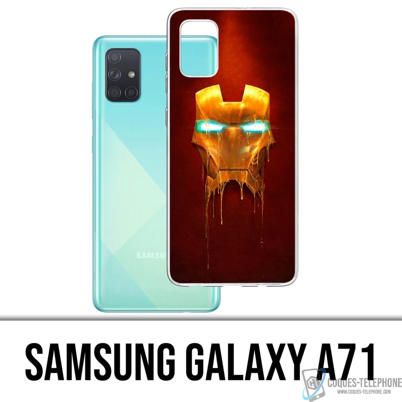 Custodia per Samsung Galaxy A71 - Iron Man Gold