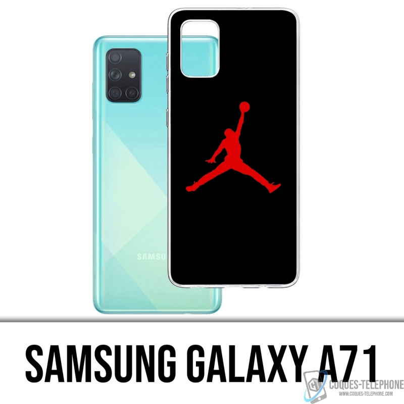 Custodia per Samsung Galaxy A71 - Jordan Basketball Logo nera