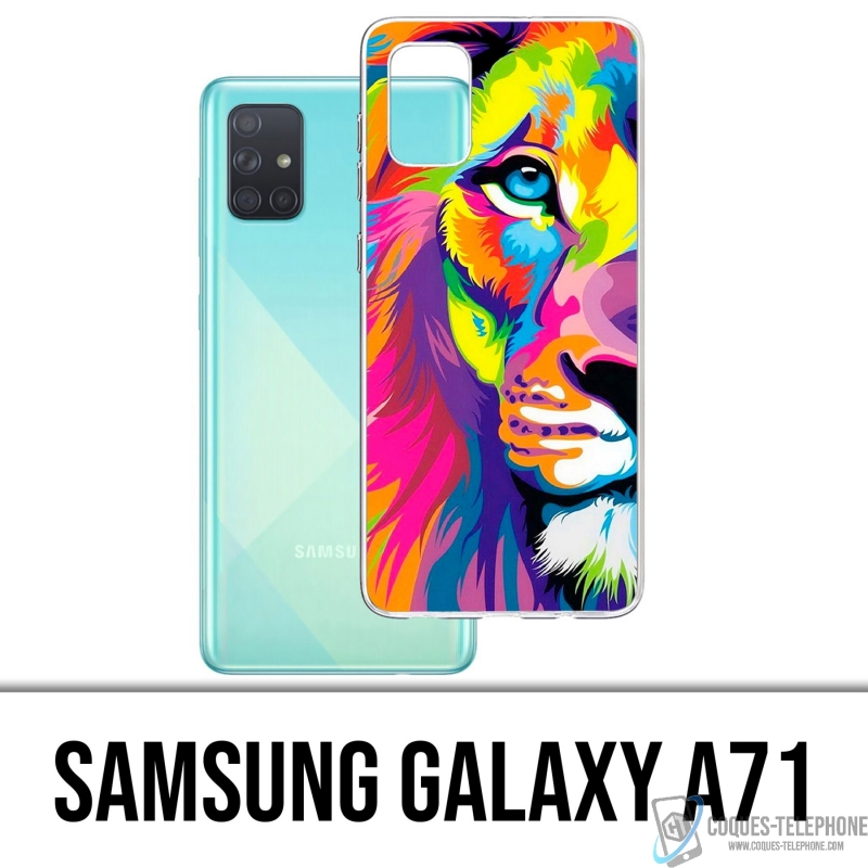 Samsung Galaxy A71 Case - Mehrfarbiger Löwe