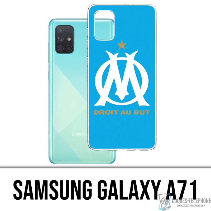 Custodia per Samsung Galaxy A71 - Om logo Marsiglia blu