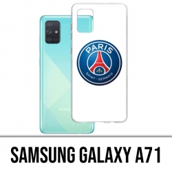 Coque Samsung Galaxy A71 - Logo Psg Fond Blanc