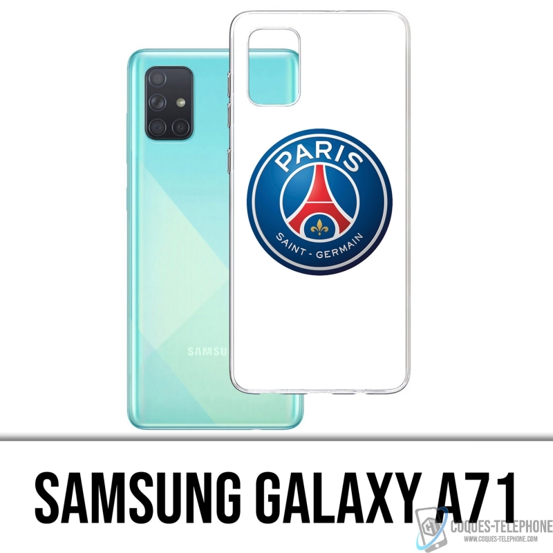 Coque Samsung Galaxy A71 - Logo Psg Fond Blanc