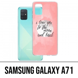 Samsung Galaxy A71 Case - Liebesbotschaft Mond zurück
