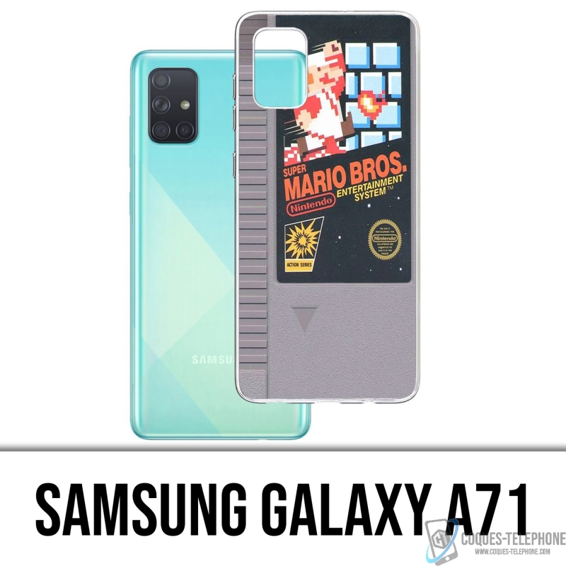 Custodia per Samsung Galaxy A71 - Cartuccia Nintendo Nes Mario Bros