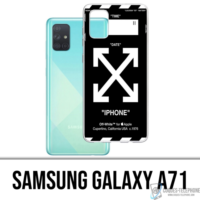 Samsung Galaxy A71 Case - Off White Black