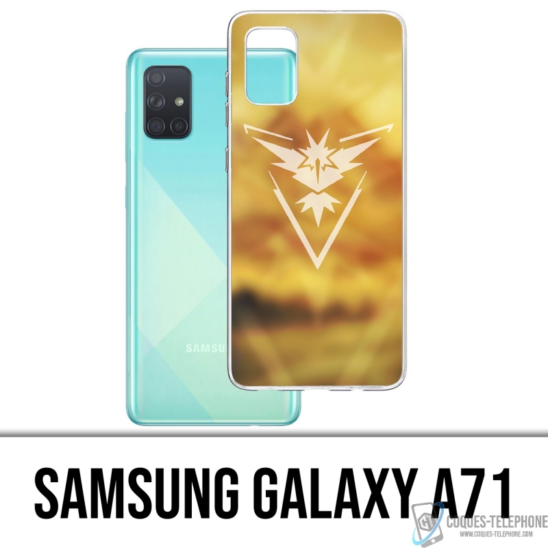 Custodia per Samsung Galaxy A71 - Pokémon Go Team Yellow Grunge