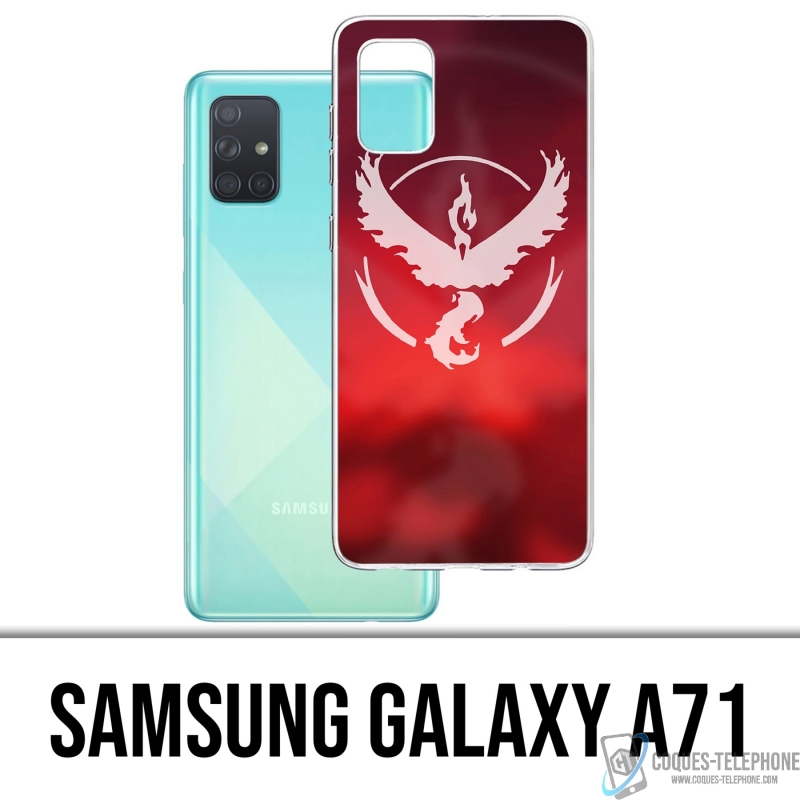 Coque Samsung Galaxy A71 - Pokémon Go Team Rouge Grunge