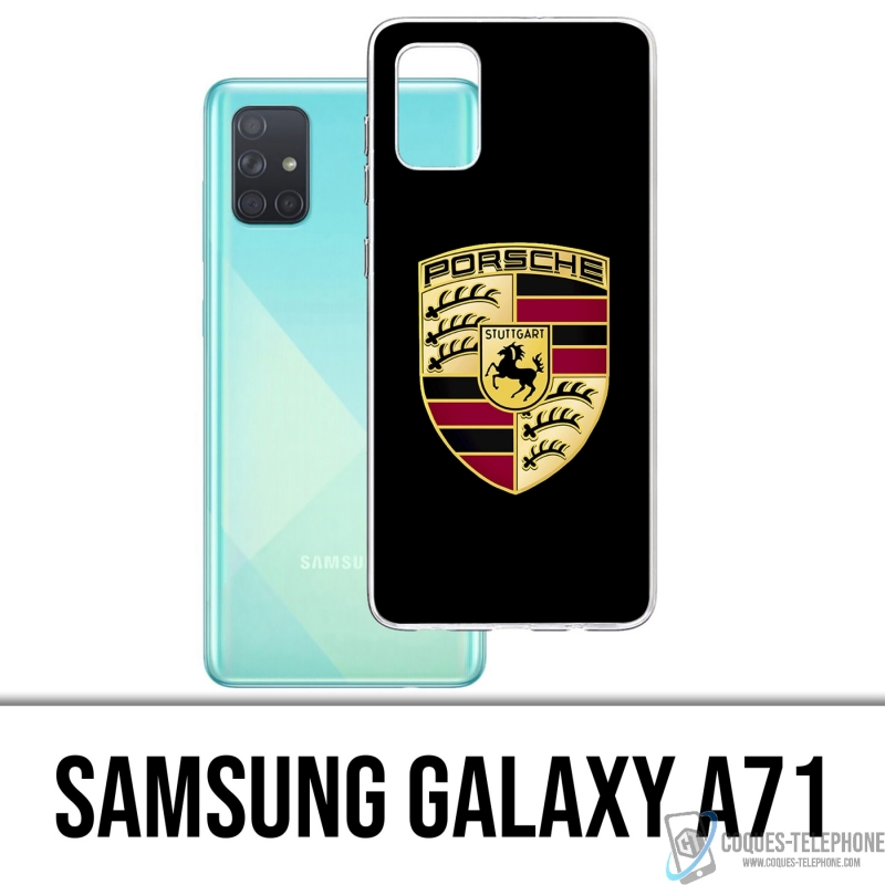 Funda Samsung Galaxy A71 - Logo Porsche Negro