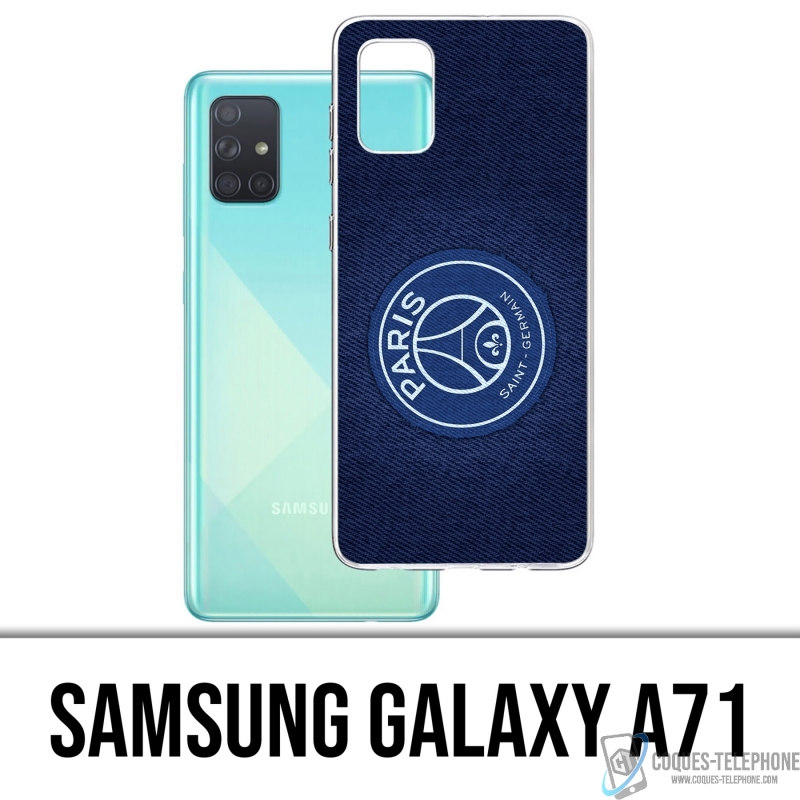 Coque Samsung Galaxy A71 - Psg Minimalist Fond Bleu