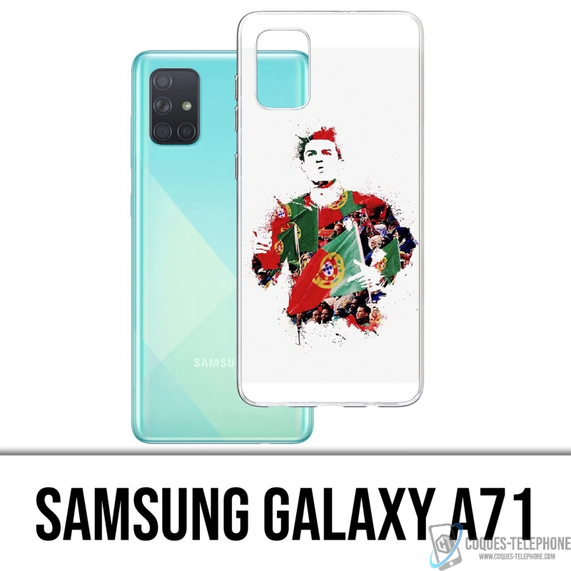 Coque Samsung Galaxy A71 - Ronaldo Football Splash