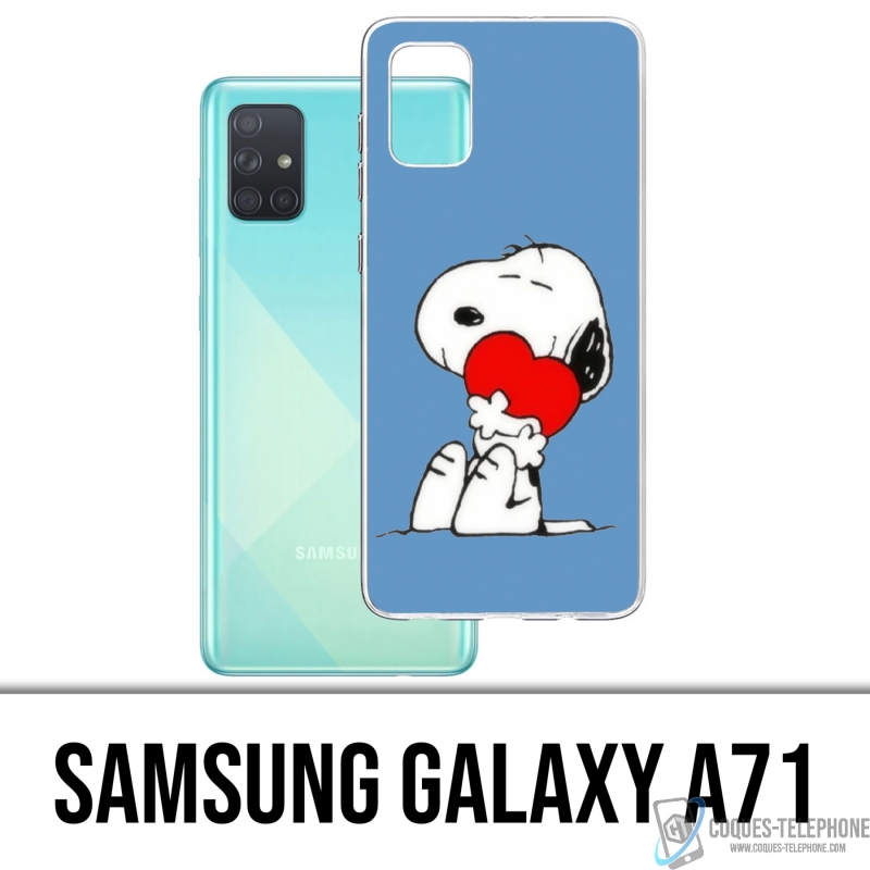 Coque Samsung Galaxy A71 - Snoopy Coeur