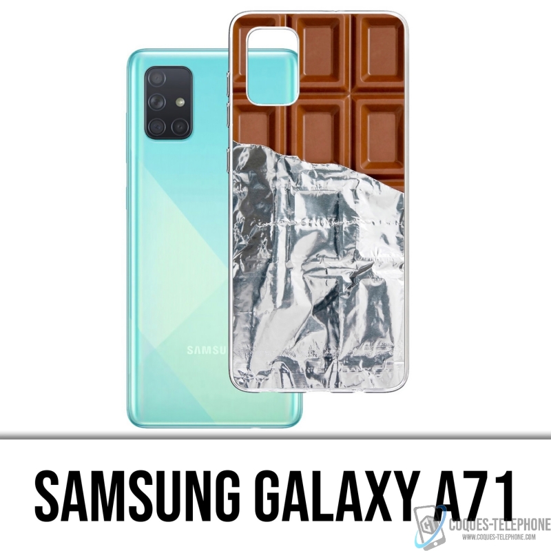 Custodia per Samsung Galaxy A71 - Tablet cioccolato in alluminio