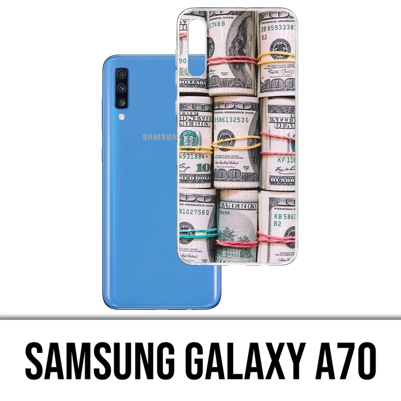 Custodia per Samsung Galaxy A70 - Banconote da un dollaro arrotolate