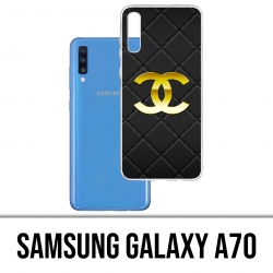 Coque Samsung Galaxy A70 - Chanel Logo Cuir