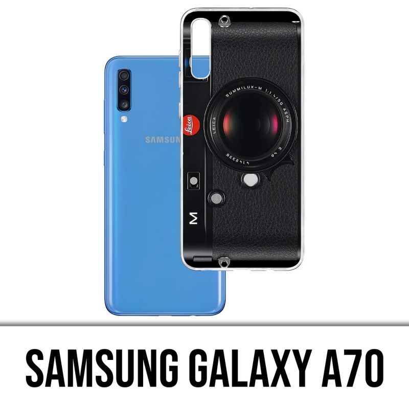 Coque Samsung Galaxy A70 - Appareil Photo Vintage Noir