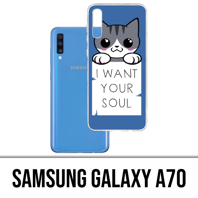 Coque Samsung Galaxy A70 - Chat I Want Your Soul