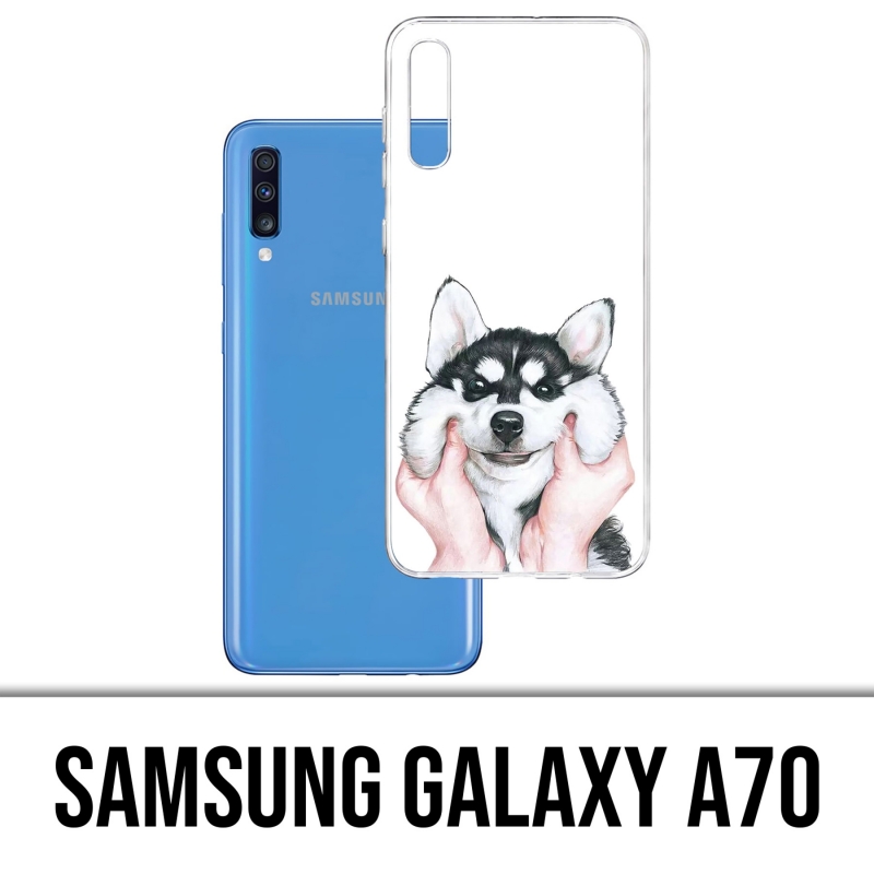 Funda Samsung Galaxy A70 - Perro Husky Cheek