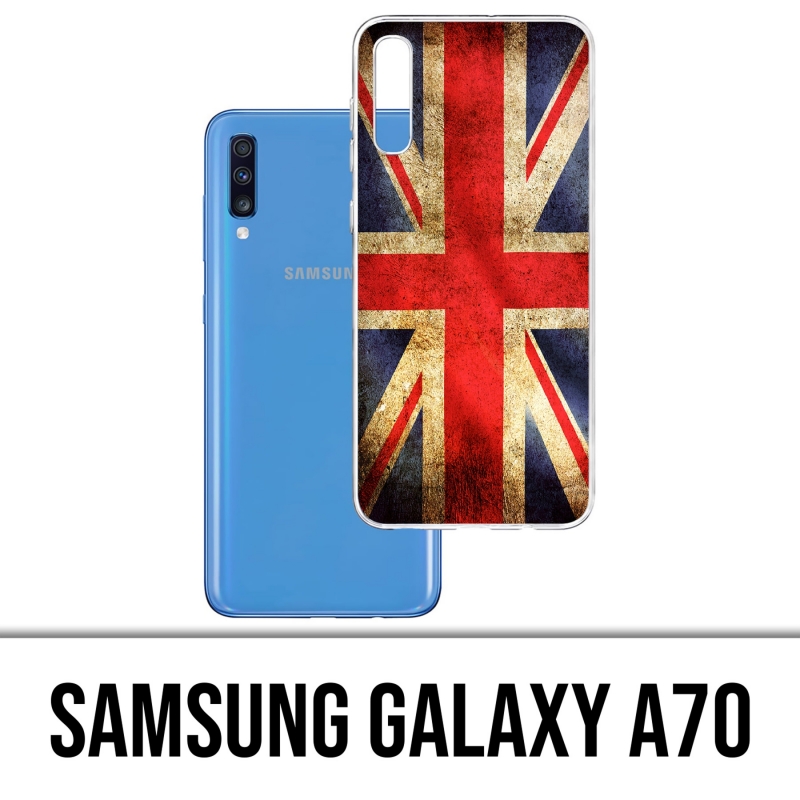 Custodia per Samsung Galaxy A70 - Bandiera vintage del Regno Unito