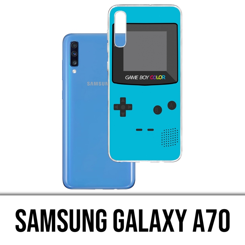 Custodia per Samsung Galaxy A70 - Game Boy Color Turchese