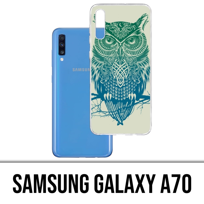 Coque Samsung Galaxy A70 - Hibou Abstrait