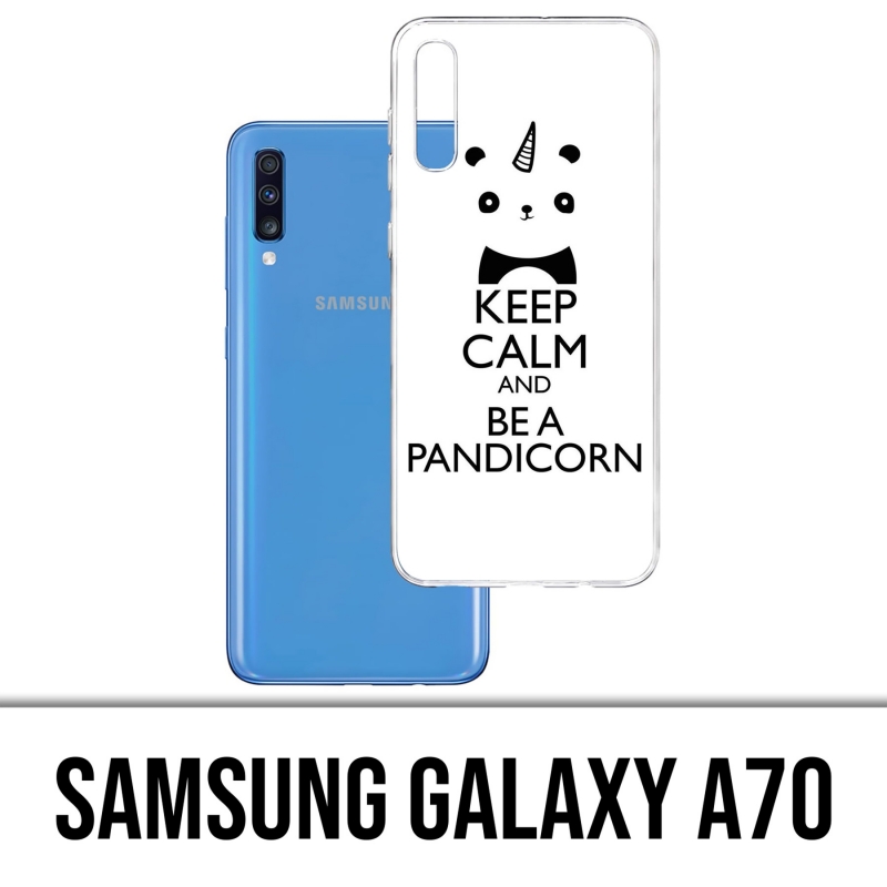 Custodia per Samsung Galaxy A70 - Keep Calm Pandicorn Panda Unicorn