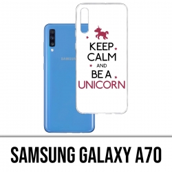 Funda Samsung Galaxy A70 - Keep Calm Unicorn Unicornio