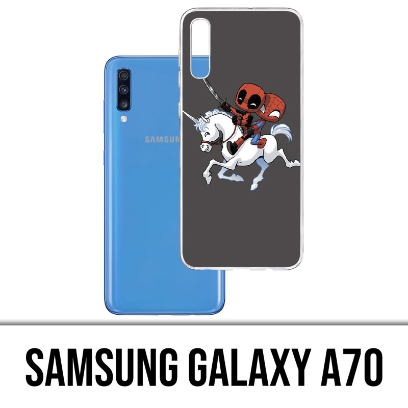 Custodia per Samsung Galaxy A70 - Deadpool Spiderman Unicorn