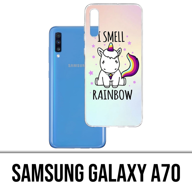 Samsung Galaxy A70 Case - Einhorn Ich rieche Raimbow