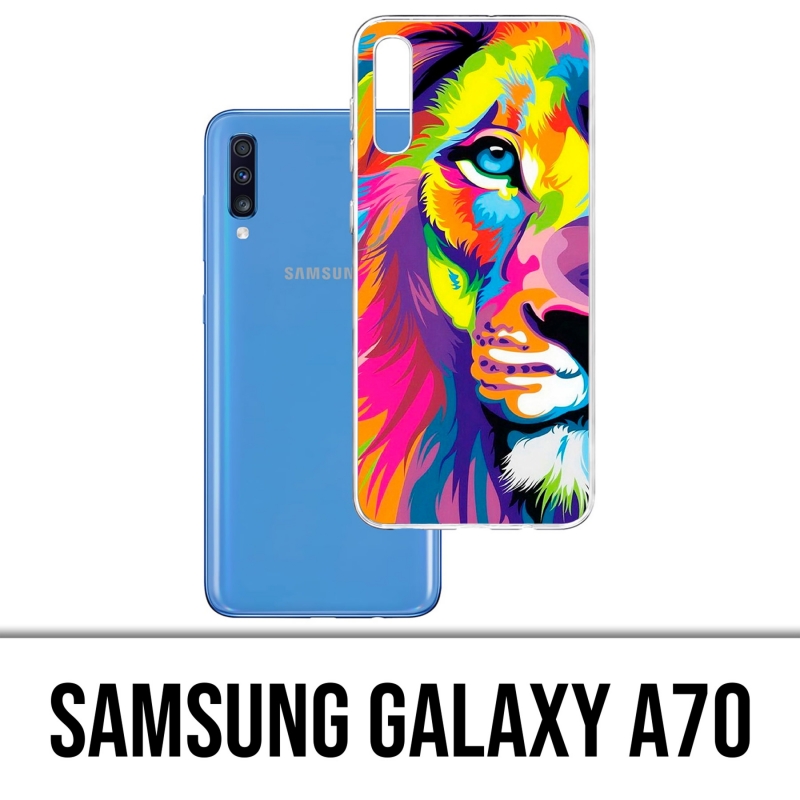 Samsung Galaxy A70 Case - Mehrfarbiger Löwe