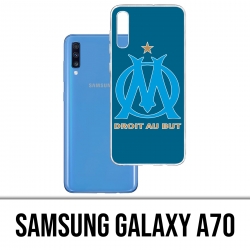 Funda Samsung Galaxy A70 - Logotipo Om Marseille con fondo azul grande
