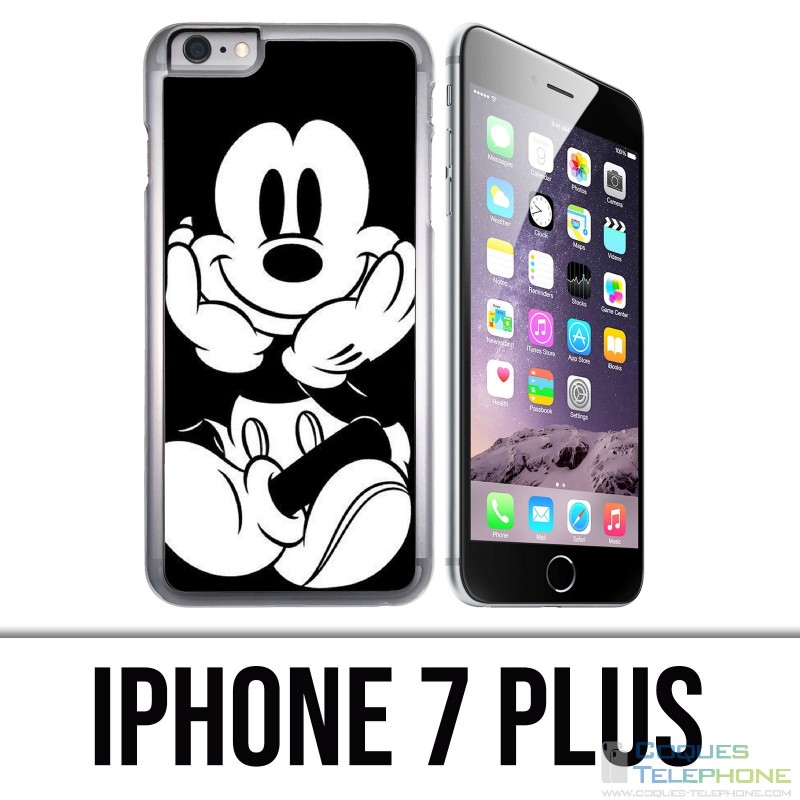 Custodia per iPhone 7 Plus - Topolino in bianco e nero