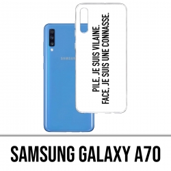 Coque Samsung Galaxy A70 - Pile Vilaine Face Connasse