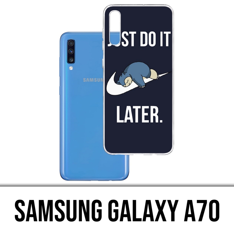 Custodia per Samsung Galaxy A70 - Pokémon Snorlax Basta farlo più tardi