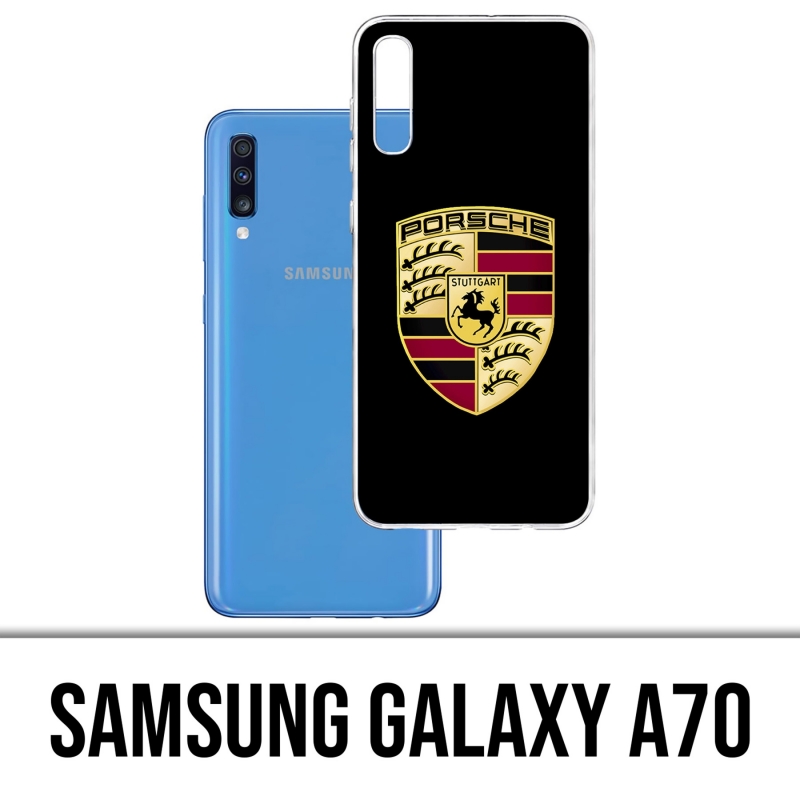 Custodia per Samsung Galaxy A70 - Logo Porsche nera