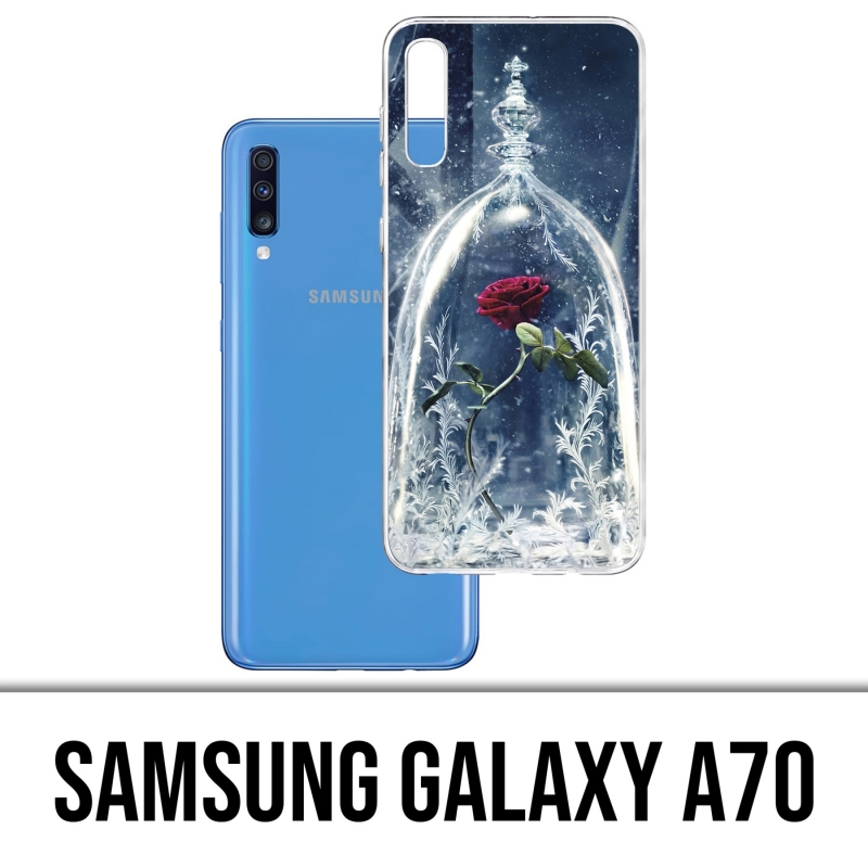 Custodia per Samsung Galaxy A70 - La bella e la bestia Rosa