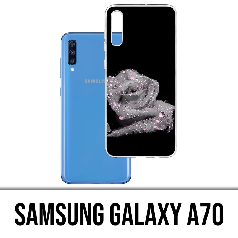 Coque Samsung Galaxy A70 - Rose Gouttes