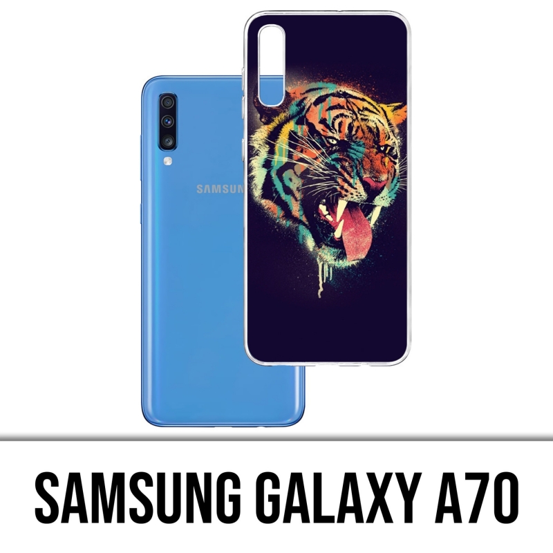 Custodia per Samsung Galaxy A70 - Tiger Painting