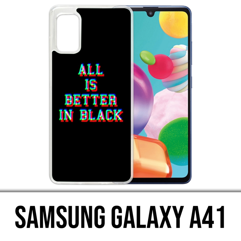 Custodia per Samsung Galaxy A41 - Tutto è meglio in nero