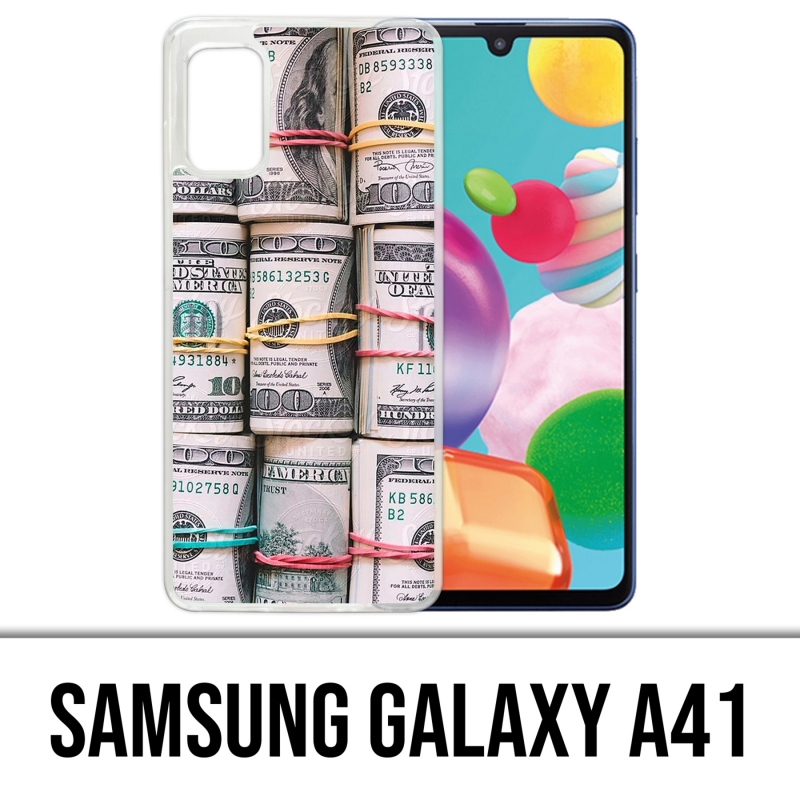 Coque Samsung Galaxy A41 - Billets Dollars Rouleaux